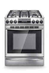 "Technician performing California stove repair on a Samsung stove in Los Angeles"